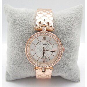 Women Ellen Tracy Quartz WR Analog 30mm Round Watch (H367) "New Battery"